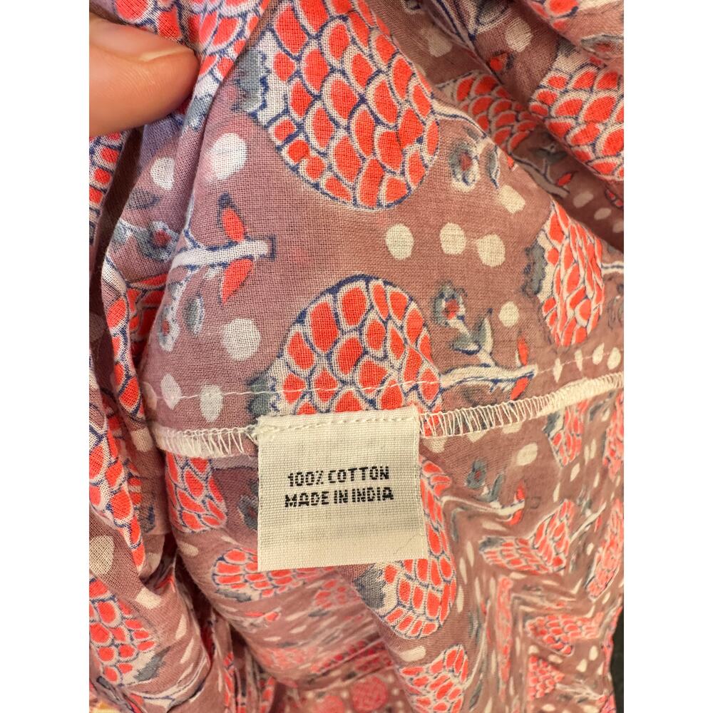 Sz Block Prints Tunic Top With Tassel Accents Red… - image 8